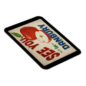 Danbury Connecticut Apple – ヴィンテージトラベル マグネット (右側)