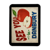 Danbury Connecticut Apple – ヴィンテージトラベル マグネット (縦)