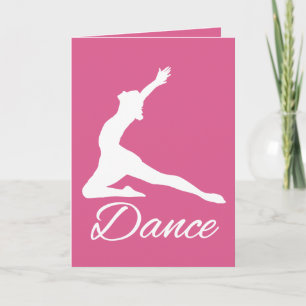 DANCEカスタムの色と文字グリーティングカード カード