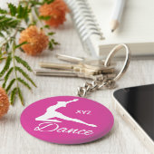 DANCEカスタムモノグラム&カラーキーチェーン キーホルダー (側面)