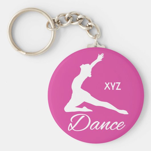 DANCEカスタムモノグラム&カラーキーチェーン キーホルダー (正面)