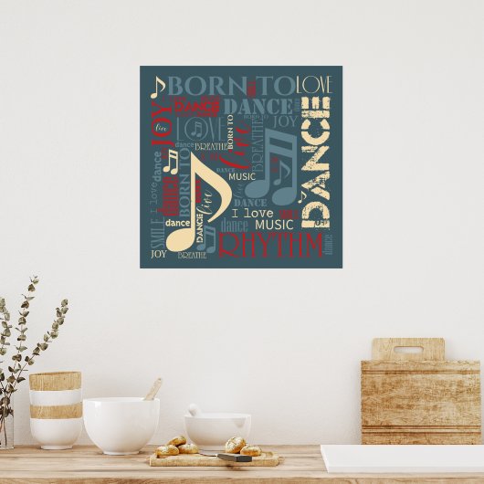 Dance 生まれ Blue ID277 ポスター (キッチン)