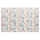 Dance 生まれ Blue/Red/金ゴールドID277 ファブリック (ファットクウォーター)