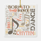 Dance 生まれ Brown ID277 セラミックオーナメント (裏面)