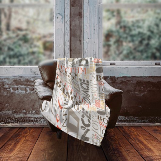 Dance 生まれ Brown ID277 フリースブランケット