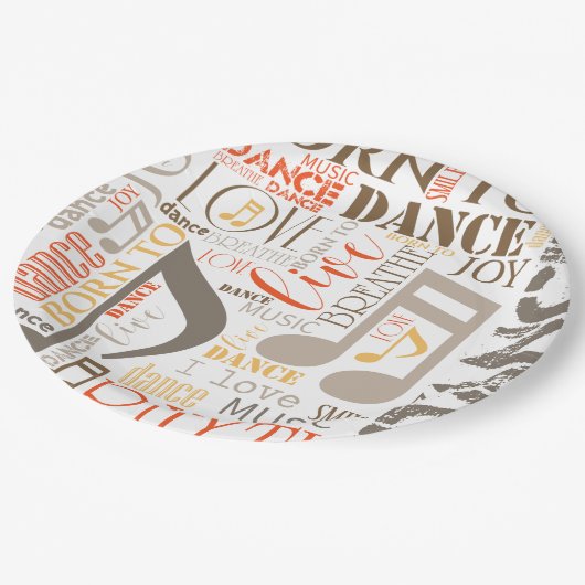 Dance 生まれ Brown ID277 ペーパープレート (アングル)