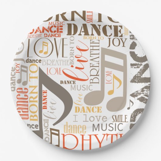 Dance 生まれ Brown ID277 ペーパープレート (正面)