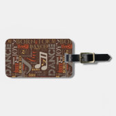 Dance 生まれ Brown ID277 ラゲッジタグ (正面横)