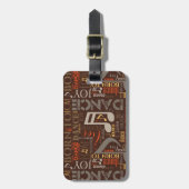 Dance 生まれ Brown ID277 ラゲッジタグ (正面縦)