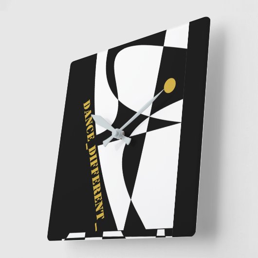 DANCE_違う_ スクエア壁時計 (傾斜)