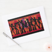 dance-295134ダンスパーティーディスコ音楽60iesシルホウ 長方形シール (封筒)