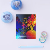 dance-409011ダンスミュージックトレブルクレフ、 音符記号音楽 チラシ (シングル)