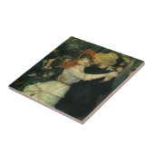 Dance at Bougival by Pierreルノアール,ヴィンテージ・アート タイル (側面)