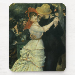 Dance at Bougival by Pierreルノアール,ヴィンテージ・アート マウスパッド