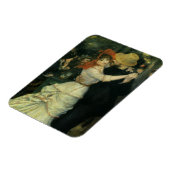 Dance at Bougival by Pierreルノアール,ヴィンテージ・アート マグネット (左側)