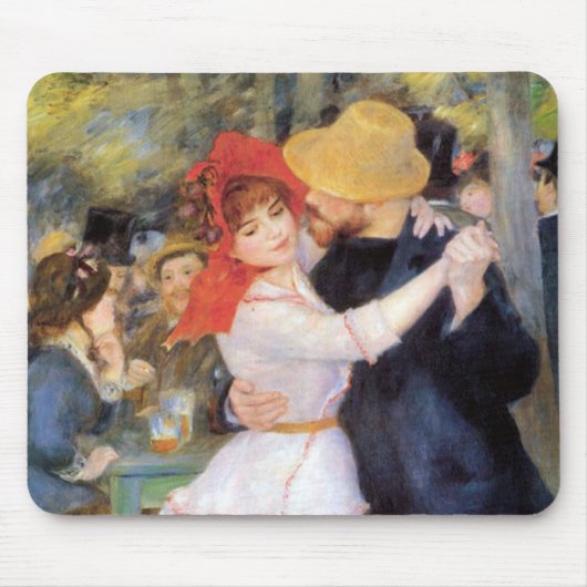 Dance at Bougival - Renoir Impressionist Painting マウスパッド (正面)