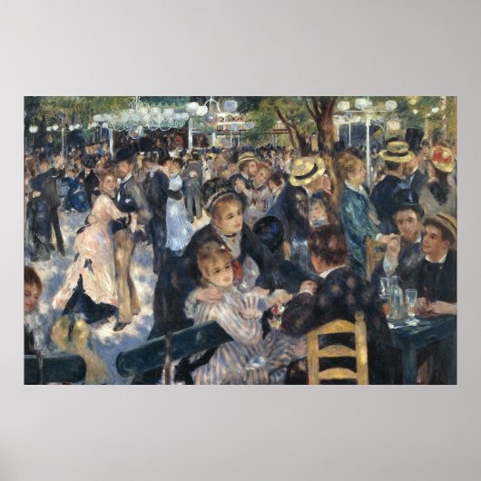 Dance at Le Moulin Galette - Renoir Painting ポスター (正面)