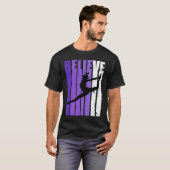 Dance Believe Silhouette Colorful Purple Leaping Tシャツ (正面フル)