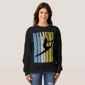 Dance Believe Silhouette Loves Dancer Squad Vintag スウェットシャツ (正面フル)