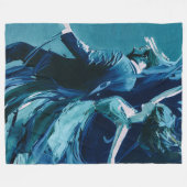 Dance Between Motion And Silence フリースブランケット (正面(横))