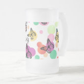 Dance butterflies Garden フロストグラスビールジョッキ (正面右)