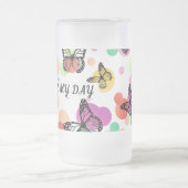 Dance butterflies Garden フロストグラスビールジョッキ (中央)