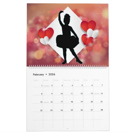 Dance Calendar カレンダー (2月 2026)