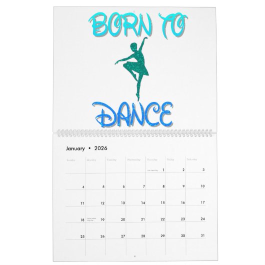 Dance Calendar カレンダー (1月 2026)