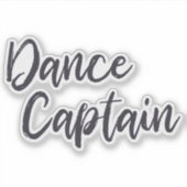 Dance Captain in モダン Scriptタイポグラフィシール シール (正面)