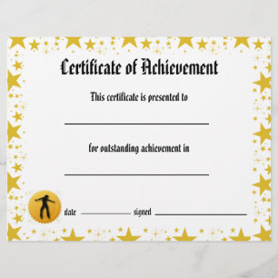 Dance Certificate of Achievement - Stars Jazz チラシ