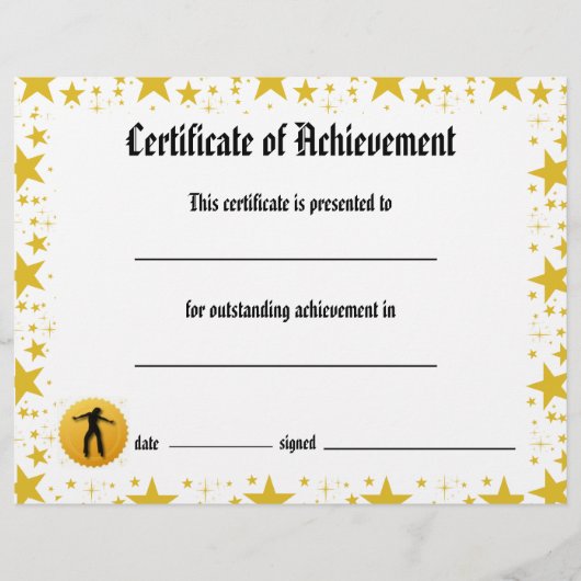 Dance Certificate of Achievement - Stars Jazz チラシ (正面)