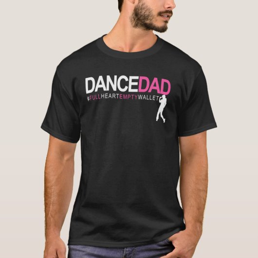 Dance Dad N Proud Dancing Daddy As Full Heart Empt Tシャツ (正面)