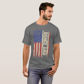 Dance Dad US American Flag Dancer Dancing Father M Tシャツ (正面フル)