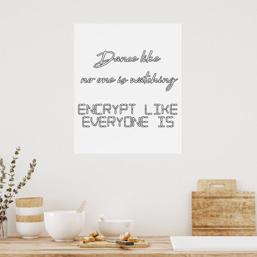 Dance Encryptプログラミング ポスター (キッチン)