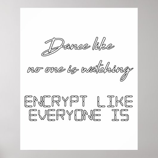 Dance Encryptプログラミング ポスター (正面)