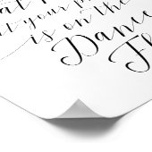 Dance Floorのサインに席を結婚見つける ポスター (角)