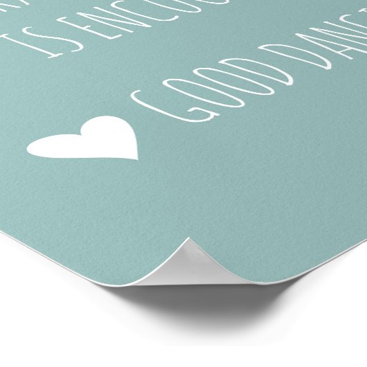 Dance Floor Rulesの記号 |編集可能なカラーおもしろい記号 ポスター (角)