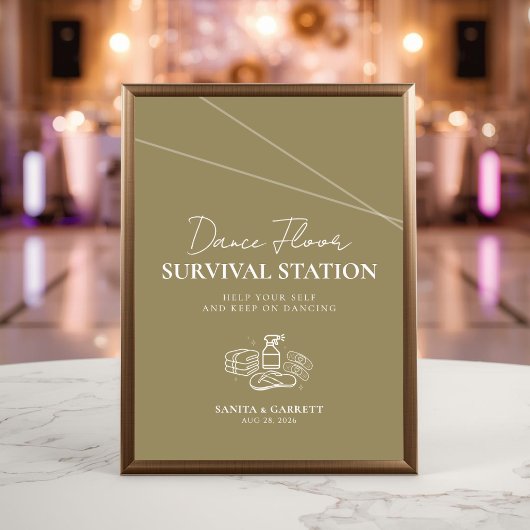 Dance Floor Survival Station Sign ポスター