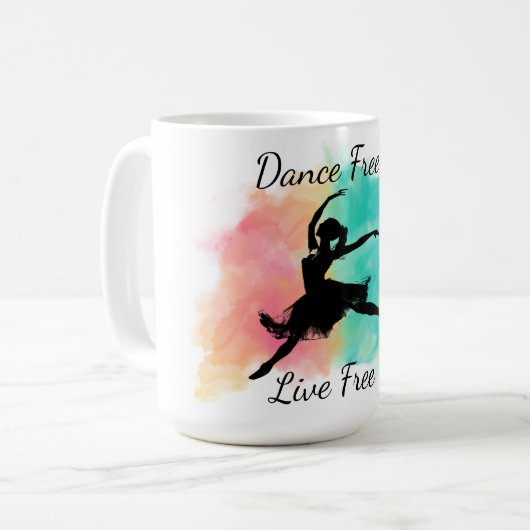 Dance Free Live Free Dance Keychain コーヒーマグカップ (正面左)
