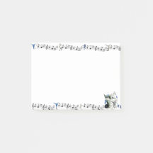 Dance GenresシルエットとMusic Post-It Notes