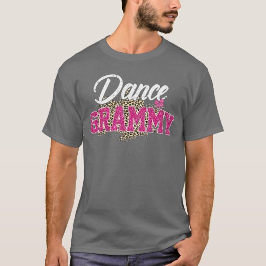 Dance Grammy Leopard Funny Dancing Grammy Mothers Tシャツ (正面)