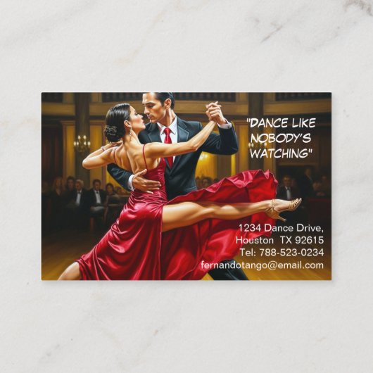 Dance Instructor 名刺 (裏面)
