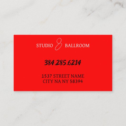 Dance Lessons名刺 名刺 (裏面)