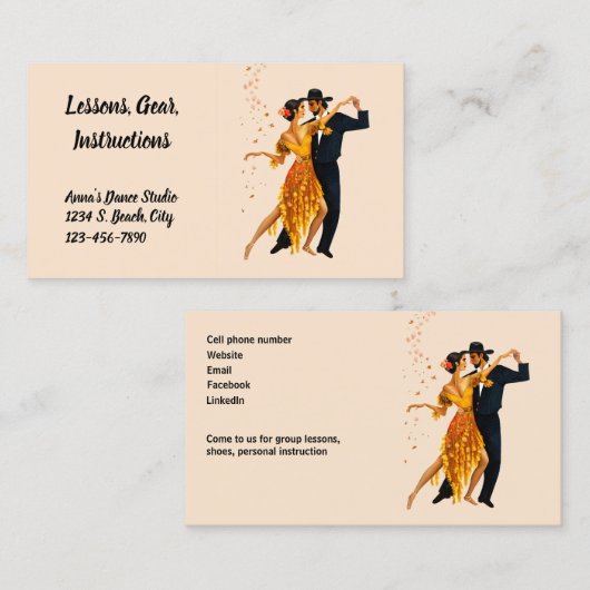 Dance Lessons名刺 名刺 (正面/裏面)