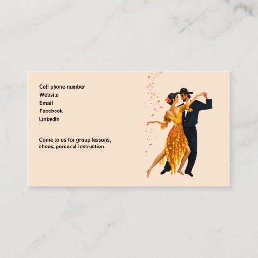 Dance Lessons名刺 名刺 (裏面)