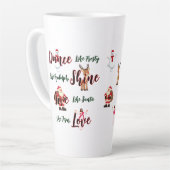 Dance Like Frosty Love Like Jesus Mug カフェラテマグ (左アングル)