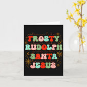 Dance Like Frosty Shine Like Rudolph Gift Like San カード (黄色い花)