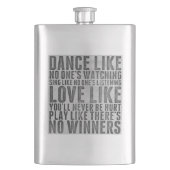 Dance Like No One's Watching Grunge Quote フラスク (正面)