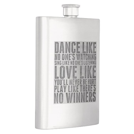 Dance Like No One's Watching Grunge Quote フラスク (右)