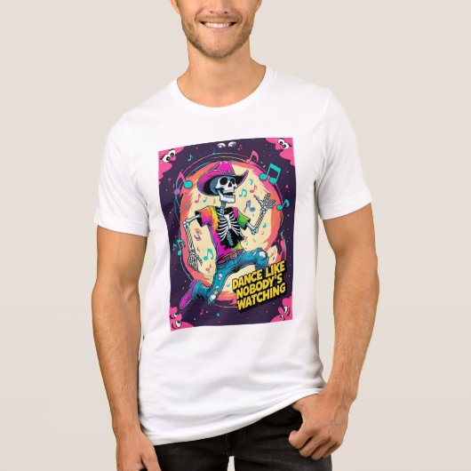 Dance Like Nobodys Watching – Wild Skeleton Groov トライブレンドTシャツ (正面)